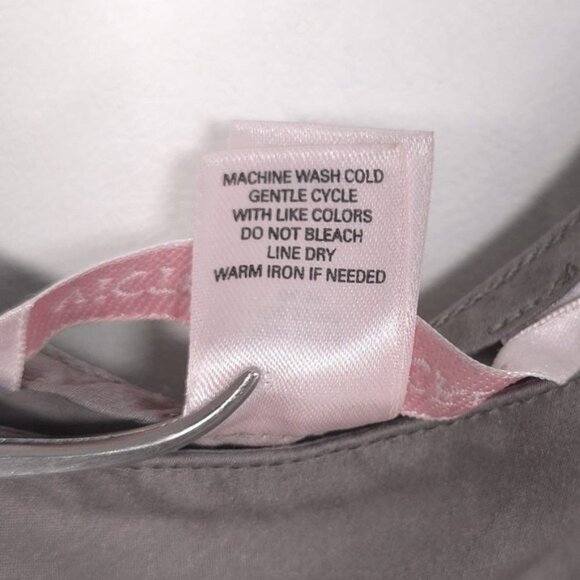 VICTORIA'S SECRET 100% SILK Slip Mini Dress Slit MEDIUM VINTAGE Gray Platinum - Picture 11 of 12